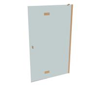 HÜPPE SolvaPro Porte battante à cadre partiel, 4 angles, avec segment fixe, fixation à droite, largeur : 1200mm, 7T040455D315, 7T040455D315, Cabine doccia: Colore del profilo bronzo Vetro ESG Sand Plu