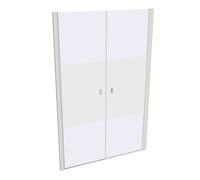 HÜPPE SolvaPro semi-encadrée Porte battante à 4 angles en niche, fabrication sur mesure, largeur:120,1-180cm, hauteur:120-200cm, 7T0882182375, 7T0882182375, Cabine doccia: Colore del profilo Bianco Ed