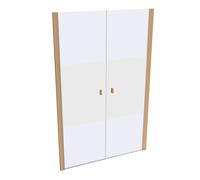 HÜPPE SolvaPro semi-encadrée Porte battante à 4 angles en niche, fabrication sur mesure, largeur:120,1-180cm, hauteur:120-200cm, 7T088255D375, 7T088255D375, Cabine doccia: Profilo colore bronzo ESG Pr