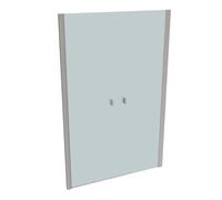 HÜPPE SolvaPro semi-encadrée Porte battante à 4 angles en niche, fabrication sur mesure, largeur:120,1-180cm, hauteur:120-200cm, 7T088255G316, 7T088255G316, Cabine doccia: Profilfarbe in acciaio inoss