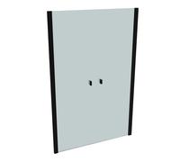 HÜPPE SolvaPro semi-encadrée Porte battante à 4 angles en niche, fabrication sur mesure, largeur:120,1-180cm, hauteur:120-200cm, 7T088255F315, 7T088255F315, Cabine doccia: Profilfarbe nero crom Glas E