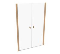 HÜPPE SolvaPro semi-encadrée Porte battante à 4 angles en niche, fabrication sur mesure, largeur:120,1-180cm, hauteur:120-200cm, 7T088255D321, 7T088255D321, Cabine doccia: Colore del profilo bronzo Ve