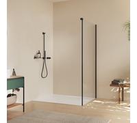 HÜPPE Vita pure partiellement encadrée Paroi latérale à 4 angles pour porte coulissante en 1 partie avec segment fixe, largeur:80cm, hauteur:200cm, fixation à gauche & à droite, VA0212123322, VA021212