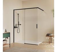 HÜPPE Vita pure cadre partiel Porte coulissante à 4 pans avec segment fixe, largeur : 160cm, hauteur:200cm, fixation à gauche & à droite, VA0007123321, VA0007123321, Cabine doccia: Colore profilo Colo