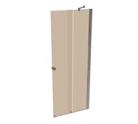 HÜPPE Xtensa pure Accès latéral coulissant 2 éléments (1/2), largeur:80cm, charnières à droite, XT1402069378, XT1402069378, Cabine doccia: Colore del profilo argento lucido Vetro ESG bronzo con ANTI-P