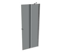 HÜPPE Xtensa pure Accès latéral coulissant 2 éléments (1/2), largeur:90cm, charnières à droite, XT1403069368, XT1403069368, Cabine doccia: Colore del profilo argento lucido Vetro ESG grigio con ANTI-P