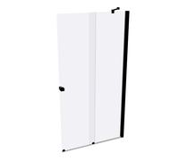 HÜPPE Xtensa pure Accès latéral coulissant 2 parties (1/2), largeur:110cm, butée à droite, XT1405123322, XT1405123322, Cabine doccia: Profilo colore Nero Edizione vetro ESG trasparente con ANTI-PLAQUE