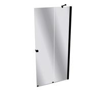 HÜPPE Xtensa pure Entrée coulissante 2 parties (1/2), largeur:100cm, butée à droite, XT1404123380, XT1404123380, Cabine doccia: Colore profilo Colore nero Edizione vetro ESG vetro a specchio