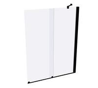 HÜPPE Xtensa pure Pare-bain Porte coulissante 1 élément avec segment fixe Largeur:120cm Charnière à droite, XT0701123321, XT0701123321, Cabine doccia: Colore profilo Colore nero Edizione vetro ESG tra