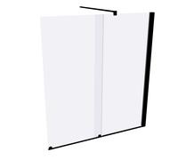 HÜPPE Xtensa pure Pare-bain Porte coulissante 1 élément avec segment fixe Largeur:140cm Charnière à droite, XT0702123321, XT0702123321, Cabine doccia: Colore profilo Colore nero Edizione vetro ESG tra