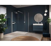HÜPPE Xtensa pure Paroi latérale pour porte coulissante Walk-In en 1 partie, avec segment fixe, largeur:80cm, charnières à gauche et à droite, XT0306182347, XT0306182347, Cabine doccia: Colore del pro