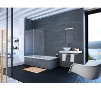 HÜPPE Xtensa pure Porte coulissante, 1 élément, avec segment fixe, sur mesure, L 700-1400mm, H 1200-1500mm, fixation à gauche, XT0680069321, XT0680069321, Cabine doccia: Profilo colore argento vetro l