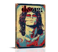 HUERIER Poster su tela artistica da parete The Doors per stanza, decorazione artistica da parete per camera da letto, 20 x 30 cm, stile cornice