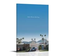 HUERWJRBJ Poster con scritta "Don't Worry Darling", stampa artistica da parete in stile moderno, adatto per qualsiasi luogo, 60 x 90 cm, con cornice