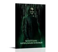 HUERWJRBJ The Matrix Resurrections, poster artistico da parete con stampa artistica su tela, adatto per qualsiasi luogo, 30 x 45 cm, con cornice