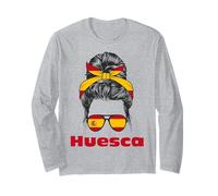 Huesca Spagna Lady Bandiera Spagna Maglia a Manica
