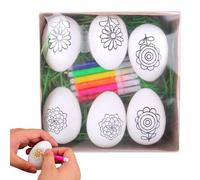 Huevos De Pascua,Kit di Pintura De Huevos De Pascua - Kit Para Colorear Con Tinte Di Huevo Para Artes Y Manualidades | 6X Huevos Pintable, Rellenos De Cestas De Pascua Para Niñas Y Niños