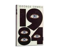 HUEYRORRYT JASURYWO I R I 1984 Poster di George Orwell, decorazione artistica da parete in stile vintage, poster decorativo su tela per soggiorno e camera da letto, 40 x 60 cm, stile cornice