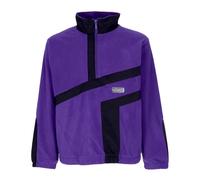 HUF - Felpa in Pile Viola con Zip a Quarti - - Knitwear - Uomo - Viola - S