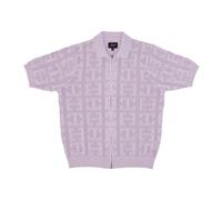 HUF - Maglione con Zip e Maniche Corte a Polo con Monogramma Jacquard - -Knitwear -Uomo -Viola -M