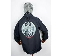 Huf Worldwide Skateboard Coach Jacket Magic Dragon Coaches Black In M