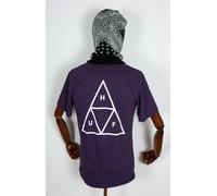 Huf Worldwide Skateboard T-Shirt Tee Triple Triangle Viola Velluto In S