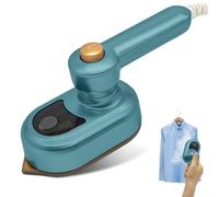 HUFACAI Ferro da stiro a vapore, mini ferro da stiro da viaggio, mini ferro da stiro antiaderente, riscaldamento rapido, con 50 ml, per casa e in viaggio (Verde)