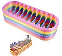 HUFENYU Custodia Diamond Art con 10 Scomparti Custodia Multiscomparto for Accessori Artistici Organizer Arcobaleno for Appassionati di Artigianato(Style 7)