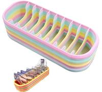 HUFENYU Custodia Diamond Art con 10 Scomparti Custodia Multiscomparto for Accessori Artistici Organizer Arcobaleno for Appassionati di Artigianato(Style 2)