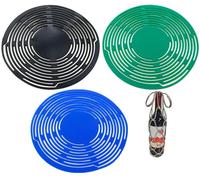 HUFENYU Organizer Multiuso in Silicone Sottobicchiere in Rete Borsa for Vino in Silicone Portabottiglie Portatile Sottobicchiere in Rete E Portabevande for Vino Bottiglie d'Acqua Frutta(Style 1)