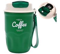 HUFENYU Tazza Da Caffè Portatile Con Boccetta Sottovuoto for Caffè Con Coperchio E Manico Display Intelligente Della Temperatura Bottiglia D'acqua Isolata(Green)