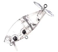HUFFA 10 Pezzi di Esche Topwater Non verniciate spazi Vuoti 9 cm 22,3 g Esche da Pesca Spin con elica - Esca Dura snodata Fai-da-Te for la Pesca d'Acqua Dolce