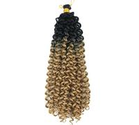 HUFFA 14 pollici 100g Water Curl Wave Hair Afro Curls Kinky Twist African Curls Bulk Crochet Braid Extension for capelli sintetici(1B 27)