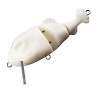 HUFFA 5 Esche for Rana snodate Non verniciate Non verniciate - 11 cm 35 g Design Realistico for la Pesca della spigola Grezzi Fai da Te