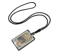 HUFFA Accessori for Gioielli con Catena in Ebano in Stile Etnico Fatti a Mano - Goddess of Wealth Design(CardNecklace)