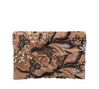 HUFFA Borsa da donna in tessuto estivo - Elegante borsa a busta con paillettes e perle di riso, elegante pochette in paglia for ogni occasione(Red1)