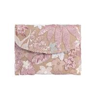 HUFFA Borsa da Sera con Ricamo Floreale - Borsa a Busta in Paglia Scintillante for Matrimoni e Feste(Pink)