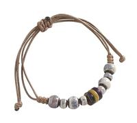 HUFFA Bracciale con perline in ceramica artigianale da donna - Accessorio di gioielleria unico(Color24)
