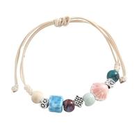 HUFFA Bracciale con perline in ceramica artigianale da donna - Accessorio di gioielleria unico(Color27)