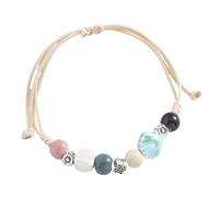 HUFFA Bracciale con perline in ceramica artigianale da donna - Accessorio di gioielleria unico(Color28)