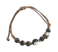 HUFFA Bracciale con perline in ceramica artigianale da donna - Accessorio di gioielleria unico(Color38)