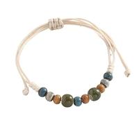 HUFFA Bracciale con perline in ceramica artigianale da donna - Accessorio di gioielleria unico(Color4)