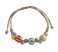 HUFFA Bracciale con perline in ceramica artigianale da donna - Accessorio di gioielleria unico(Color51)