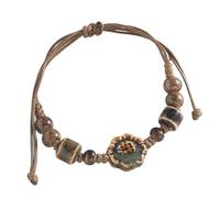 HUFFA Bracciale con perline in ceramica artigianale da donna - Accessorio di gioielleria unico(Color52)