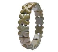HUFFA Bracciale in Pietra Naturale, Legno Rosso e Occhio di Tigre, Fatto a Mano, for Uomo e Donna | Gioielli Unici in Stile Bohémien(Alashanhandcard13*13mm)