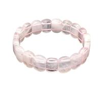 HUFFA Bracciale in Pietra Naturale Liscia da 11x15 mm - Gioielli con Pietre preziose curative in Labradorite e Quarzo Rosa(Rose Quartz)