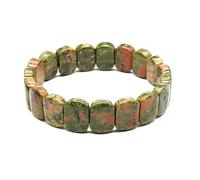 HUFFA Bracciale in Pietra Naturale Liscia da 11x15 mm - Gioielli con Pietre preziose curative in Labradorite e Quarzo Rosa(Chrysocolla)