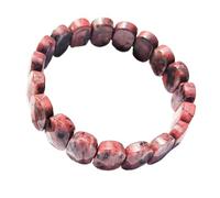 HUFFA Bracciale Ovale sfaccettato in Cristallo Naturale - Pietra di Luna e Occhio di Tigre - Gioielli in Pietra di Pino Bianco Fatti a Mano(SesameStone)