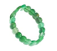 HUFFA Bracciale Ovale sfaccettato in Cristallo Naturale - Pietra di Luna e Occhio di Tigre - Gioielli in Pietra di Pino Bianco Fatti a Mano(DonglingJade)
