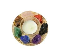 HUFFA Candeliere in Pietra Grezza di Cristallo Naturale - Pietra profumata Irregolare for la Decorazione Domestica(Color1)